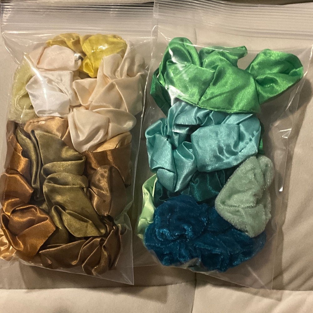 Assorted Satin Scrunchies Set